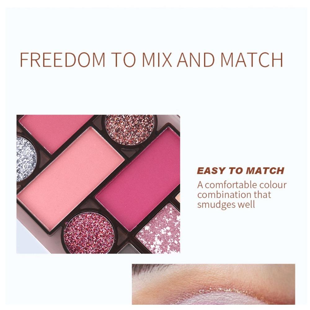 Fit Colors 12-Farben-Gesichts-Make-up-Puder Ducky Light Pearl Helle Farbe Kosmetik Browsefish Puder Lidschattenplatte