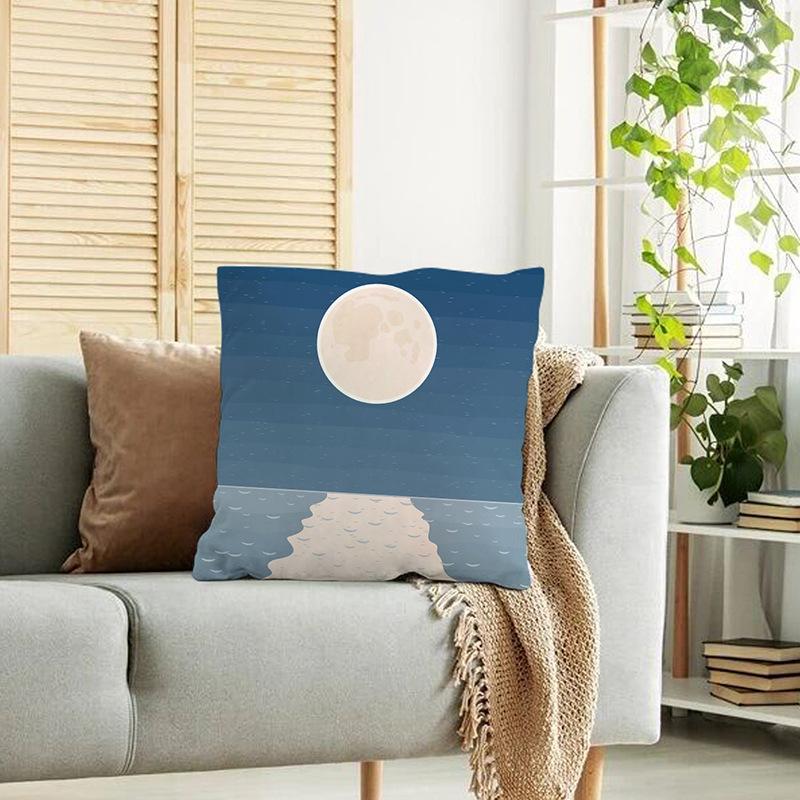 Nordic Abstract Printed Linen Pillowcase Popular Office Living Room Sofa Bedside Pillowcase