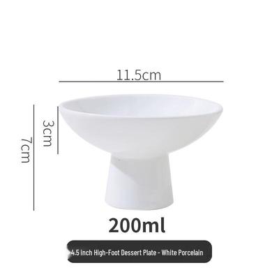 Exquisite Nordic High-Foot Ceramic Serving Plate