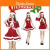 Deluxe Christmas Santa Claus Adult Female Performance Skirt Set