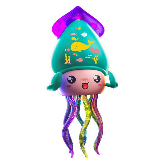 Electric Dancing Octopus Toy with LED Lights Music Obstacle Avoidance Octopus Toy Toddlers Boys Girls Interactive Cartoon Sea Animal
