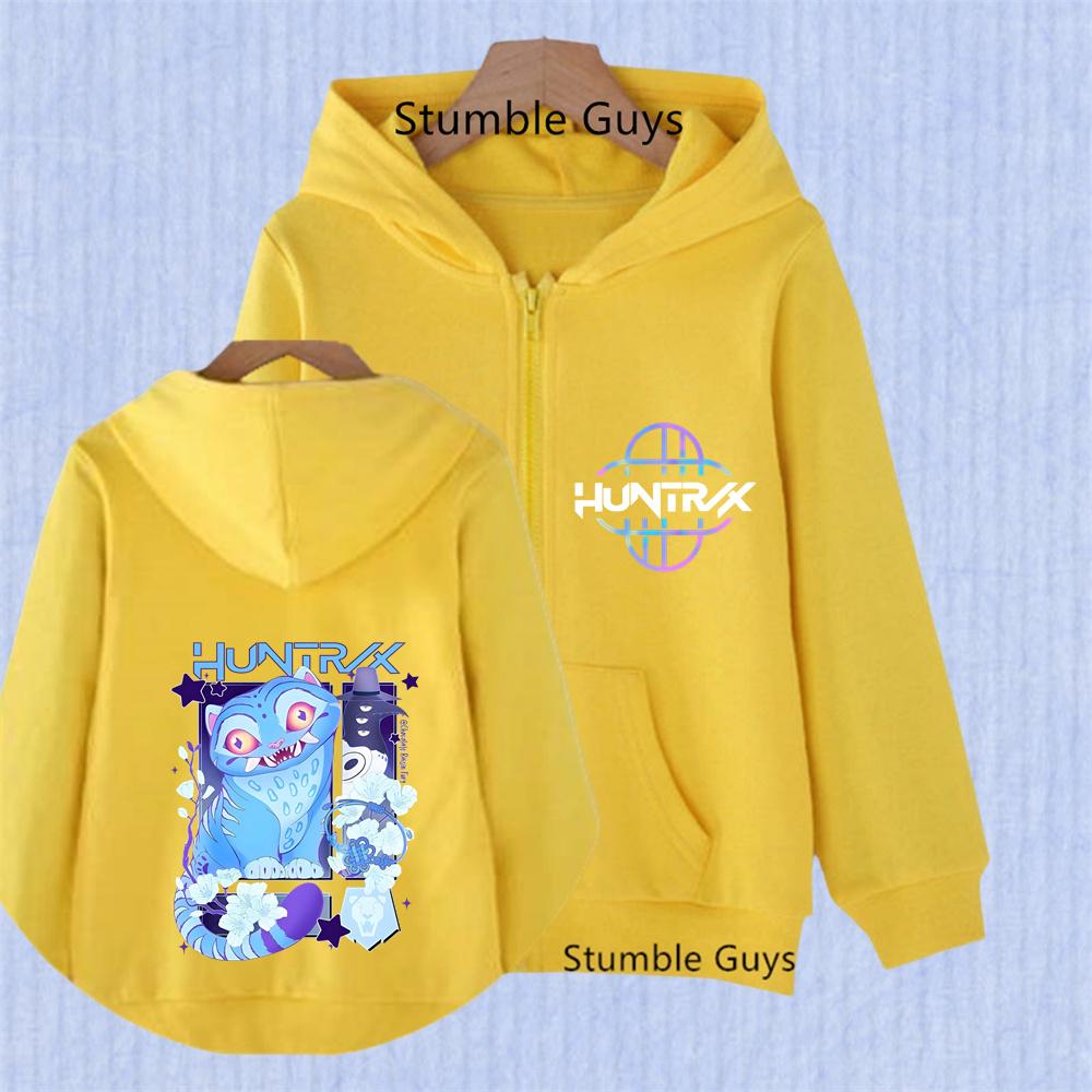 Funny Zip Up Sweatshirts Kpop Demon Hunters Hoodie Children Clothes Kid Girl Boy Sweatshirt Zipper Hoody Baby Casual Top