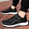 Men's Shoes Autumn Couple Walking Shoes Breathable Casual Mesh Shoes Velcro Dad Shoes Comfortable Soft Sole Single Shoes