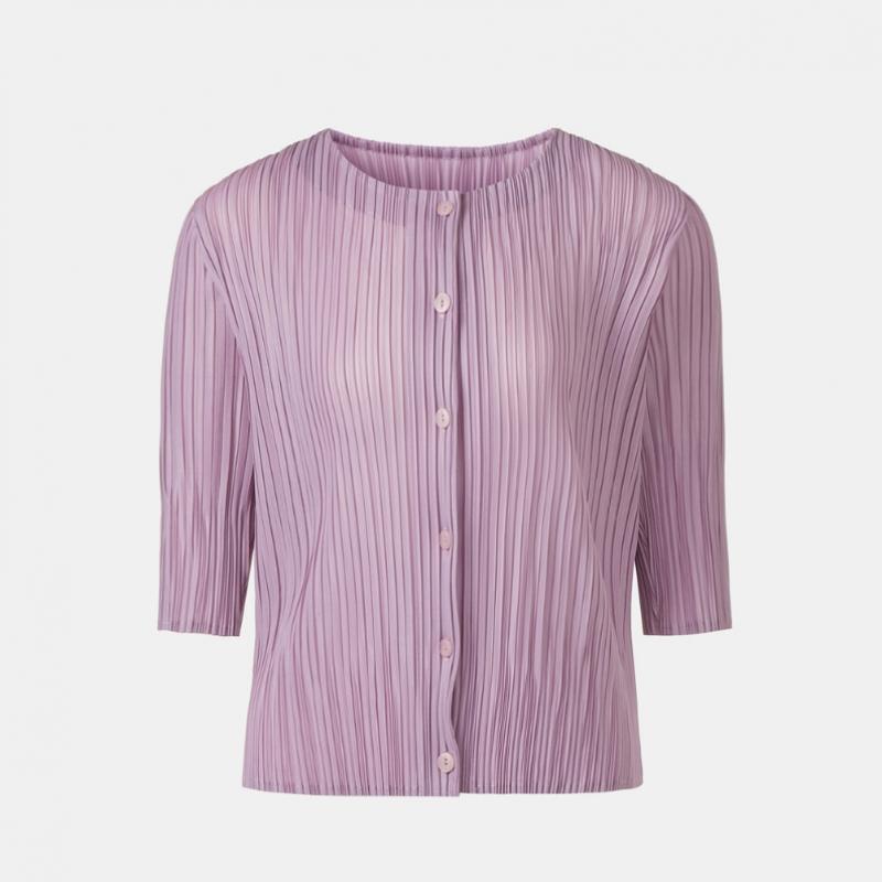 Pleats Me Irregular Pleated Button Cardigan Epcdm126001