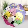 squishmallows Print Automatic Umbrella, 8 Rib Iron Frame, Plastic Handle, Suitable for Outdoor Travel &Daily , Ideal Gift