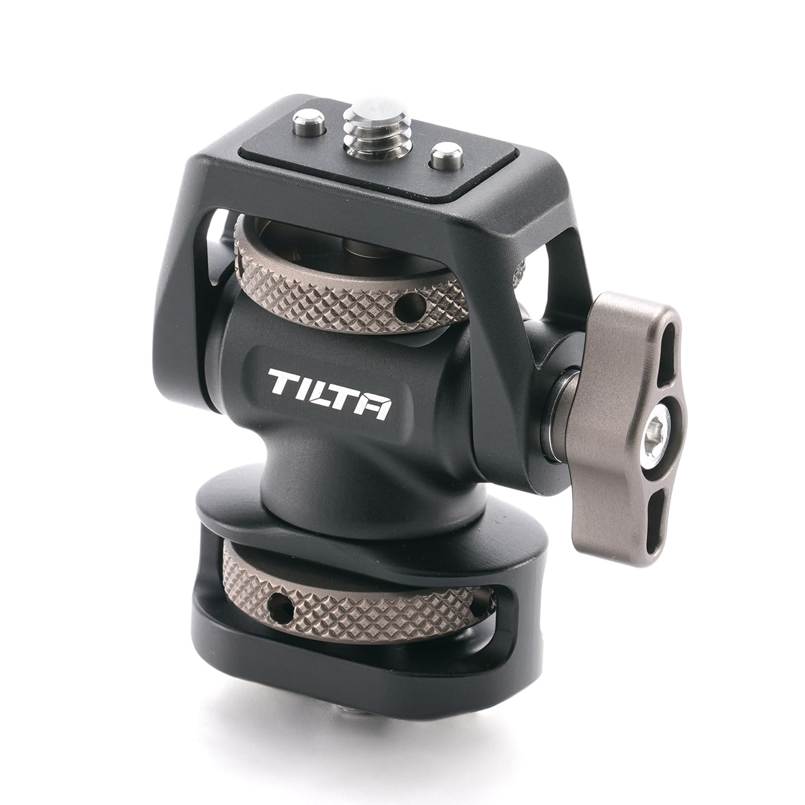 

TILTA Camera Monitor Mounting with Locating Tilt Adjustable Monitor Maximum Payload 2kg Bracket, 1/4 -20, Pin, 360° Swivel, 175° Holder, TA-AMB3-B