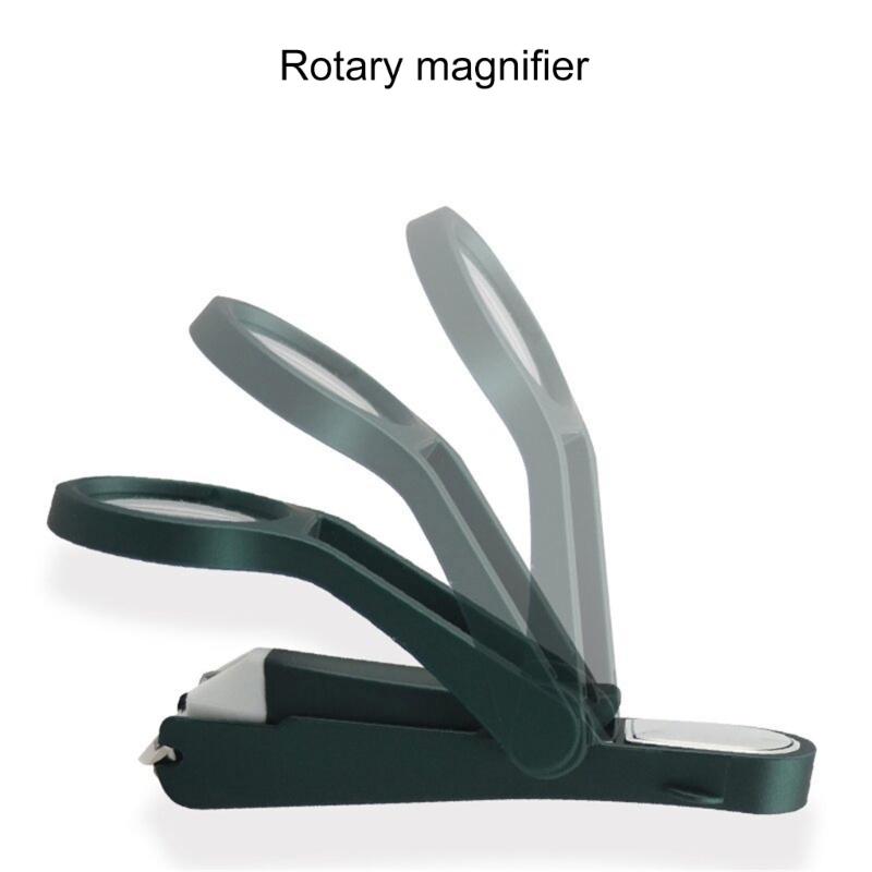 Removable Magnifier Nail Clippers with Splash Proof Design for Elderly Precisions Trimming Fingernails Toenails Cutter
