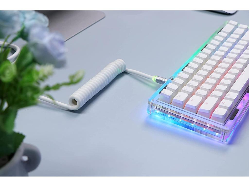 8K RGB Mechanical Keyboard with Magnetic Switch, Fast-Charging Coiled PU Aviator Data Cable