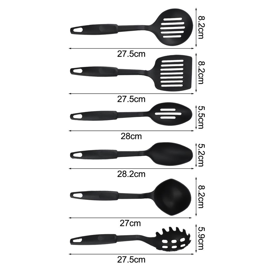 NonStick Baking Nylon Cooking Tools, 6PcsSet Kitchen Utensils For Baking Frying, Easy To Wash And Dishwasher Safe