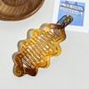 Pinza a Pesce Temperamentale Antiscivolo Satinata con Denti - Accessorio per Capelli Monocolore per Coda di Cavallo, Frangia e Acconciature Raccolte.