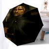 1pc Sword Warrior Automatic Folding Umbrella - Compact 8-Rib Design, Durable Plastic & Iron1299L