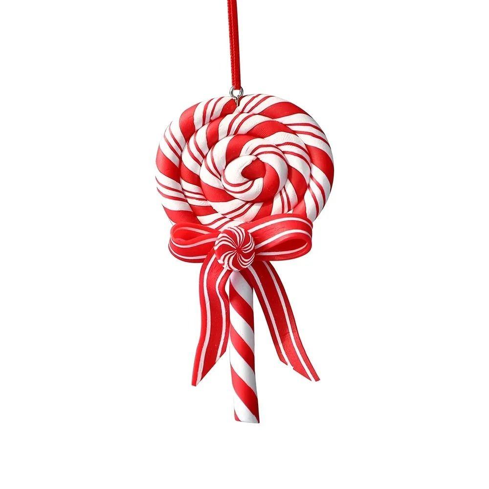

PVC Lollipop Christmas Tree Ornaments New Year Room Decor Christmas Hanging Pendant Happy New Year Home Table Decor Xmas Decor