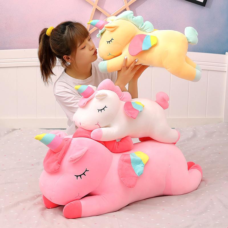 Kawaii Einhorn Plüsch Spielzeug Weiche Angefüllte Einhorn Weiche Puppen Tier Pferd Spielzeug Für Kinder Mädchen Kissen Geburtstag Geschenke