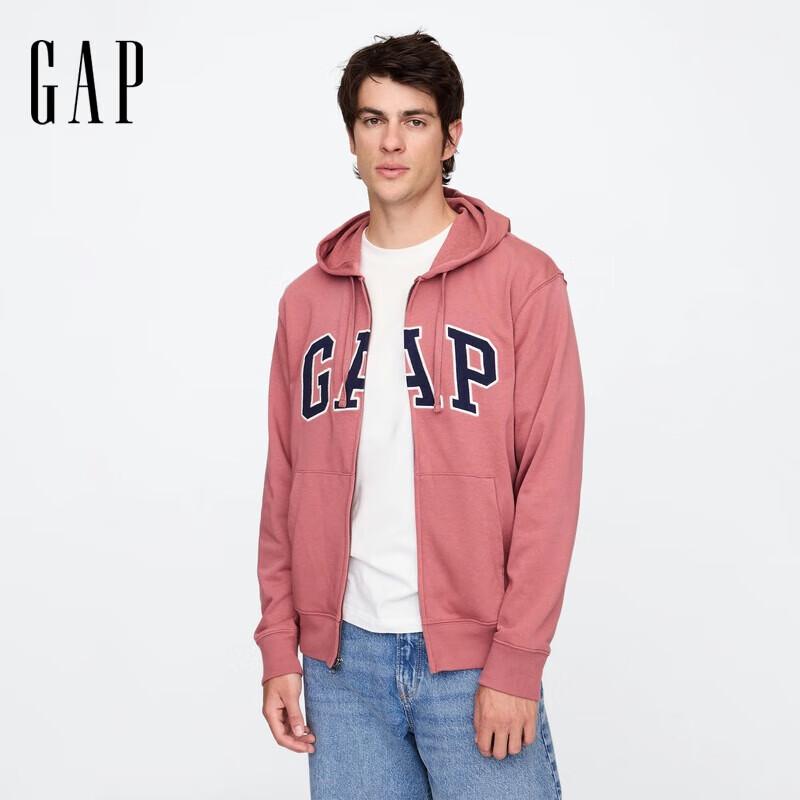 Gap Unisex Letter Logo Zip Hoodie M