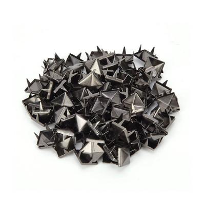 100 PCS 9MM Messing Kupfer Platz Nieten Bekleidung Schuhe Tasche Zubehör für Leder DekorationGun