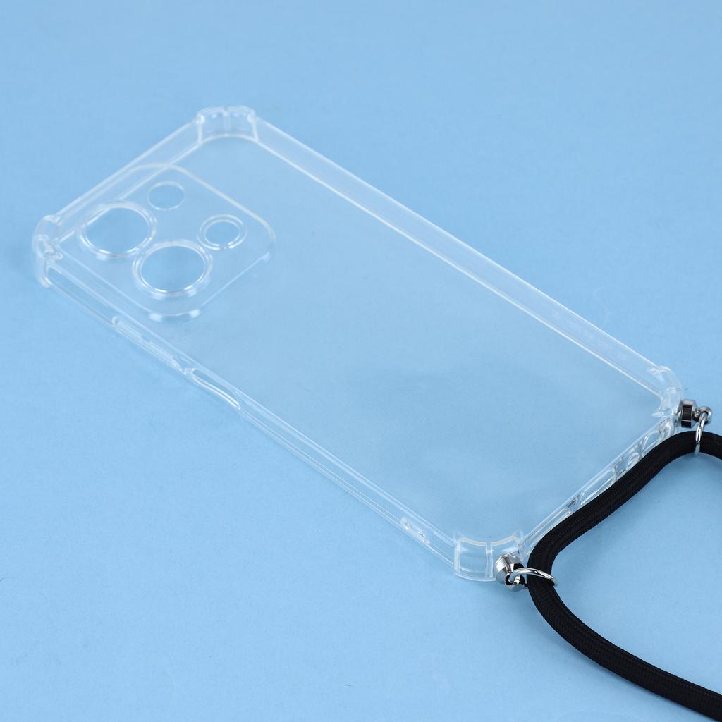 For Xiaomi Redmi 15C 4G (Global) (171mm)/Poco C85 4G (171mm) Case Reinforced Corner TPU Clear Phone Cover with Lanyard