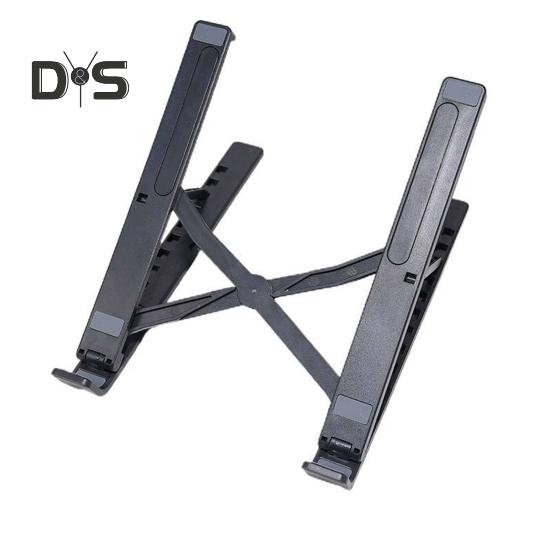 

Подставка для ноутбука, портативный держатель для ноутбука, прочная несущая способность, регулируемая высота, складная конструкция, крепление для ноутбука, подставка для компьютера A чёрный