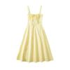 Women's New Open Back Sexy Waist Trimming Spaghetti Straps Dress