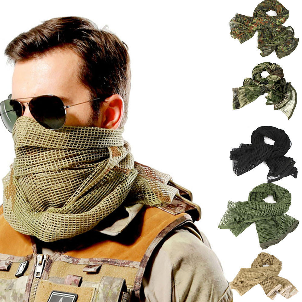 Écharpe Shemagh Tactique Désert - 228,6 X 129,5 Cm - Capuchon Médiéval Polyvalent Pour Homme - Pour Festival, Cosplay, Randonnée