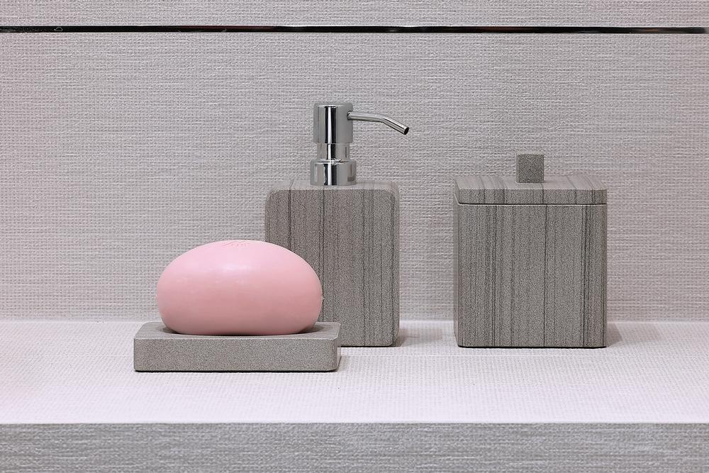 Q-BATH PREMIUM DECOR 1536 soap dish gray marble