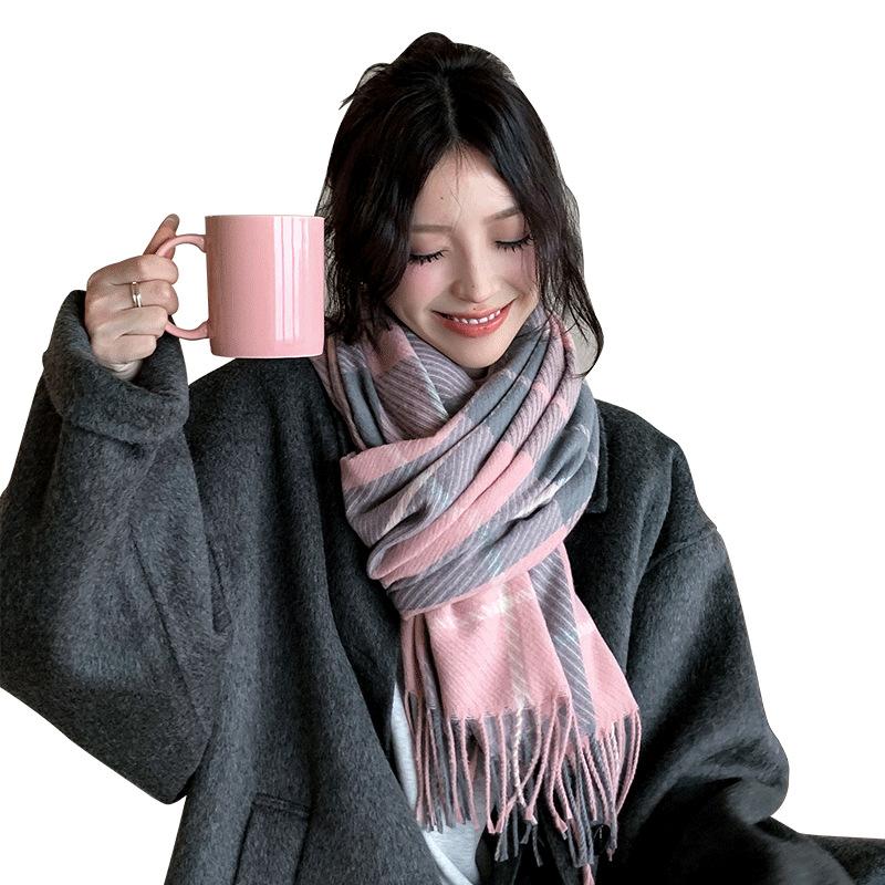 Imitation Cashmere Autumn and Winter Korean Thermal Scarf Student Atmosphere Versatile Shawl New Women's Ins Style Scarf