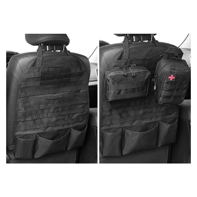 Used [New] TRIWONDER MOLLE Car Storage Pocket Seat Back Pocket Rear Seat Large Capacity Space Saving Car Storage Rear Seat Storage Bag Trunk Storage