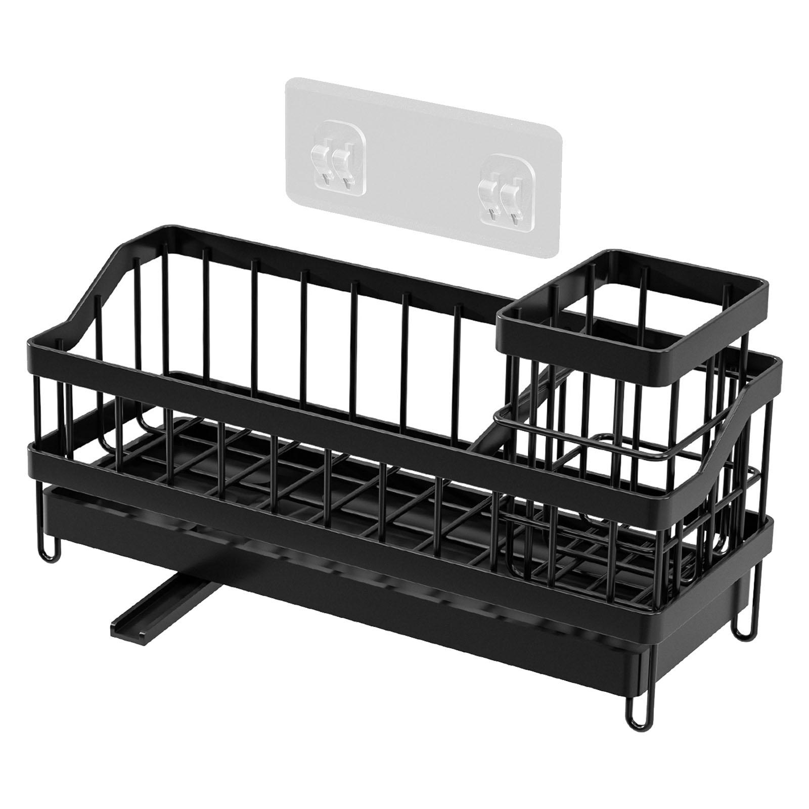 

Kitchen Sink Organizer Countertop Sponge Holder Metal Dishcloth Holder Rack Countertop Dish Drying Rack Easy to Use 1