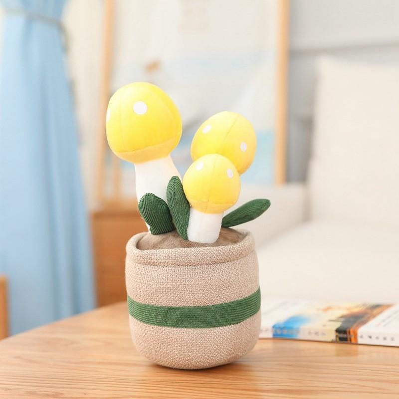 Simulation Plant Doll Daffodil Tulip Fun Potted Series Plush Toy Decorative Ornaments
