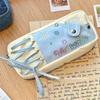 Ins Cute Pen Bag Large-Capacity Multi-Layer Student Pencil Box Stationery Pouch Organizer School Stationery Supplies Pencil Case