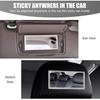 2 PCS Car Sun Visor Mirror, Stick-on High-definition Shatter-proof Stainless Steel Cosmetic Mirror Not Block Line of Sight, Convenient Travel