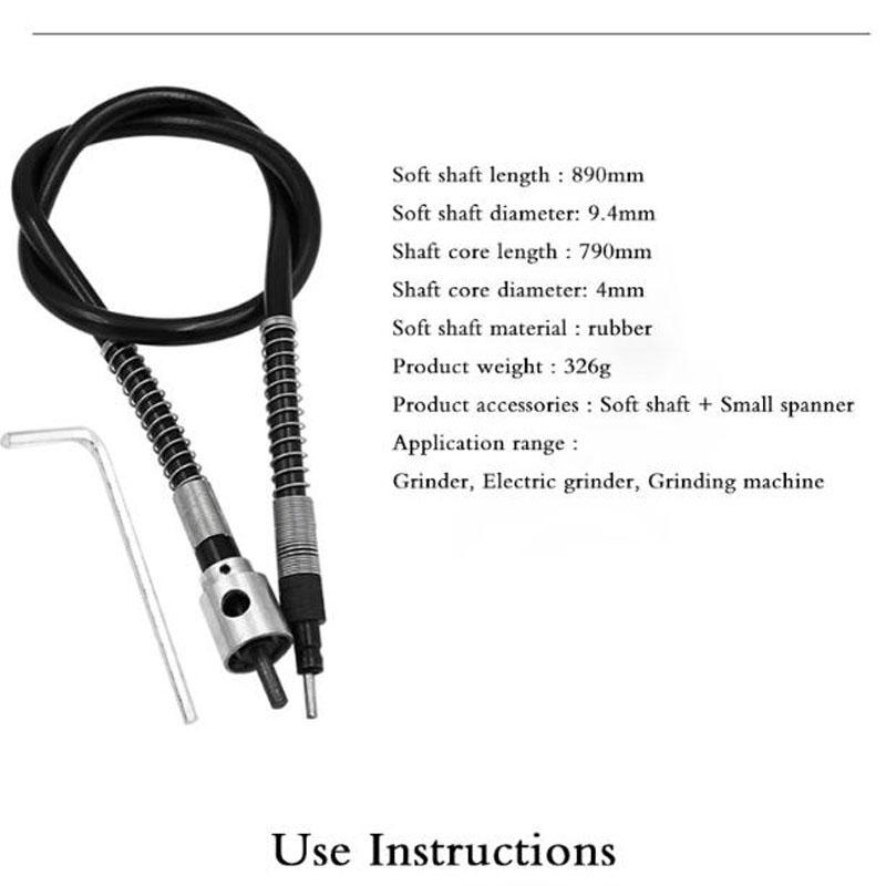 Engraver Flexible Shaft 6mm Flex Shaft Handpiece Power Tool Electric Drill Handle Chuck Separate Mini Grinder Accessories