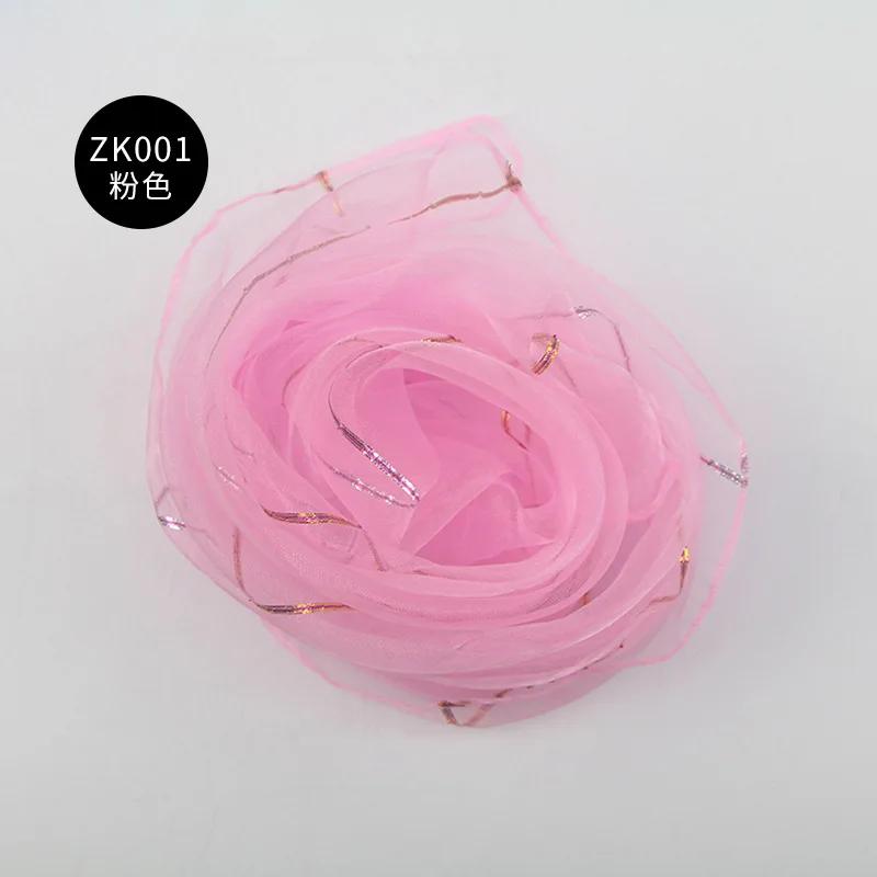 10pcs 60x60cm Solid Colors Chiffon Organza Silky Scarf Baby Girls Children Kindergarten Dance Performance Square Neck Scarf