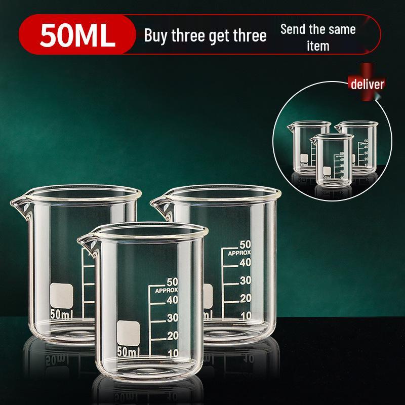 Set di Becher in Vetro Resistente alle Alte Temperature - 500 ml e 1000 ml con Bicchiere Graduato