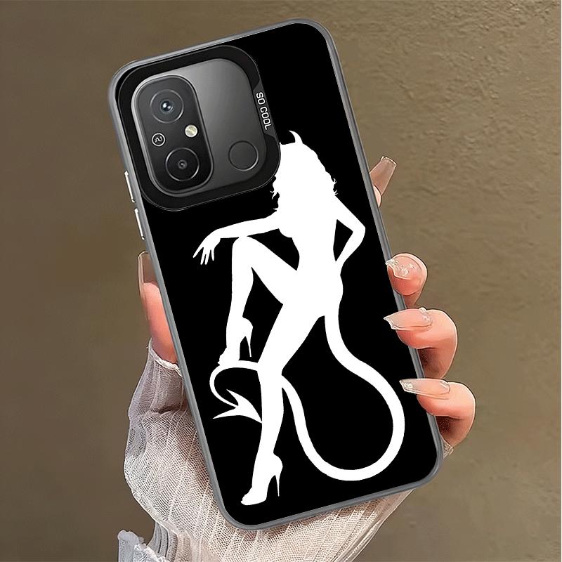 Devil Girl Silhouette Cool Shockproof Phone Case for Xiaomi Poco X7 X6 X5 X3 Pro F7 Ultra M8 Redmi 15C 15 14C 13C 12C 10C 13 12