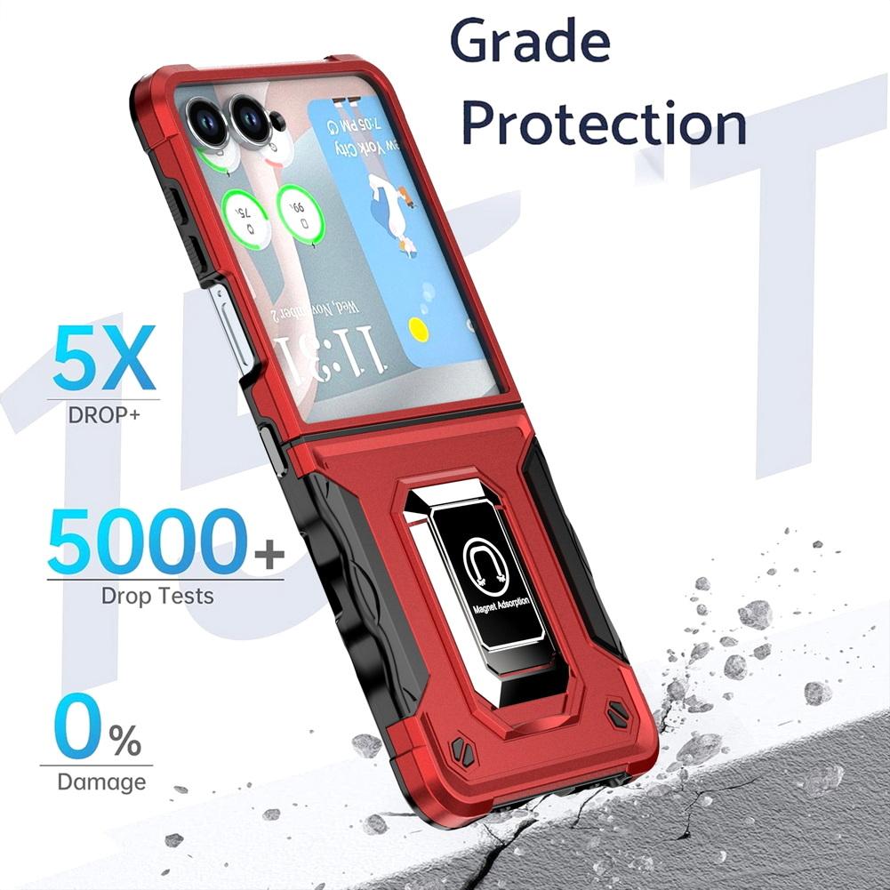 2-in-1 Composite Anti-drop Metal Ring Support Bracket Holder Case For Samsung Z Flip 7 Flip7 FE Galaxy Z Flip 6 5 4 Slim Cover