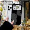 Phone Case: 2D flat, suitable for iPhone 18 17 16 15 14 13 12Pro protective case, black cat and butterfly, perfect Christmas and Halloween holiday gif
