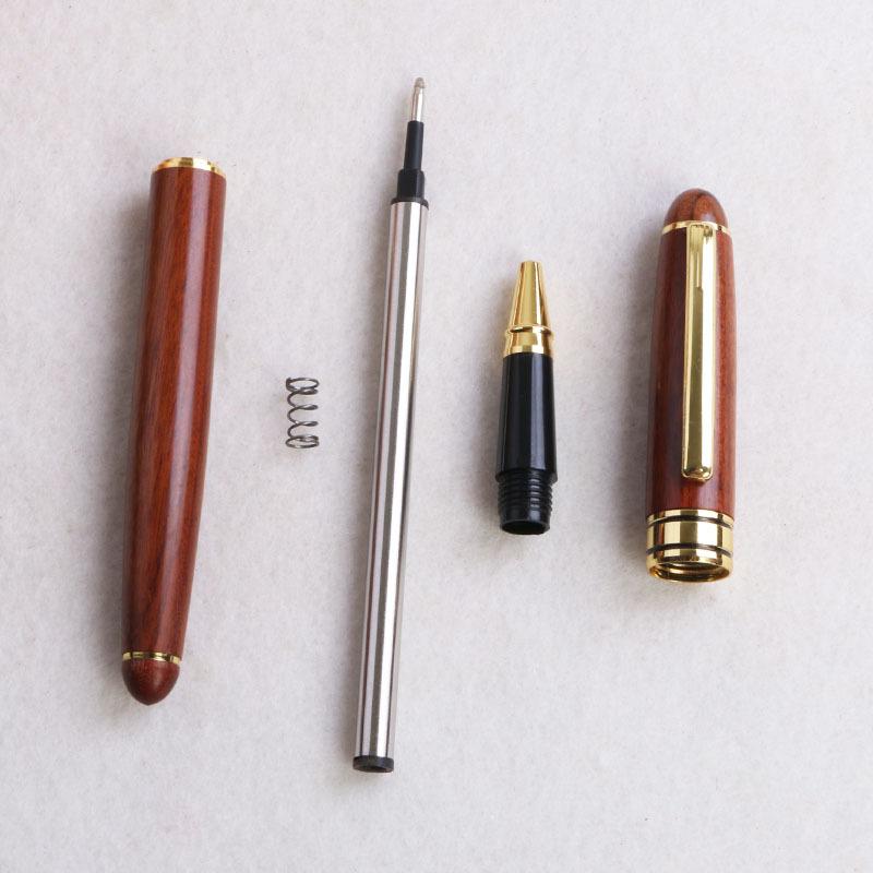 Solid Wood Rosewood Sour Branch Water Pen Signature Pen Gift Set Maple Mahogany Orb Pen Bamboo Wood Pen