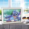 Tenyo [Made in Japan] 266-Piece Gyutto Series Jigsaw Puzzle Lilo & Stitch Surf Rider Stitch Stained Art (18.2x25.7cm) DSG-266-979 with Service Card