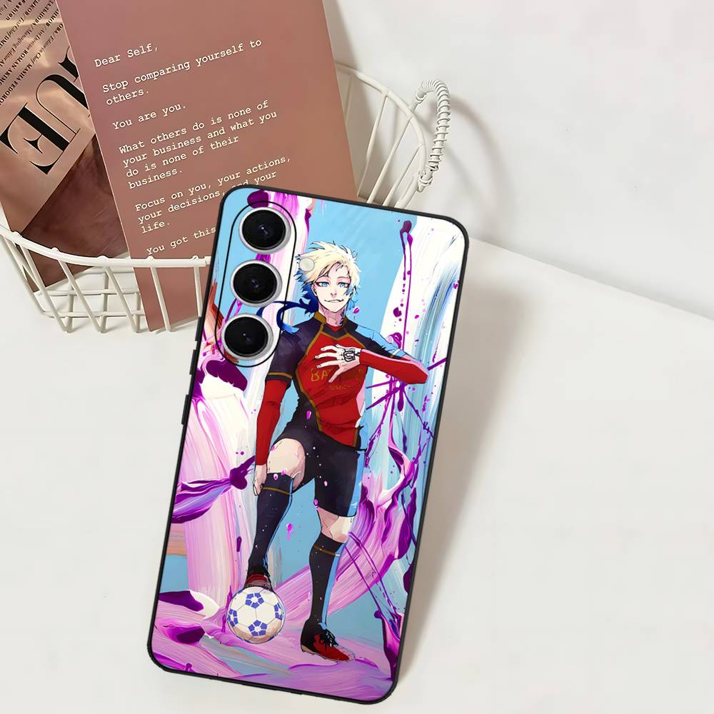 Japan Anime B-Blue Lock Phone Case For Samsung S 24 Fe 25 Ultra Plus 20 Lite 21 30 22 23 24 22 Ultra 5G Fundas