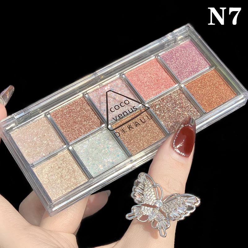 Dikalu 12-Color Low Saturation Eyeshadow Palette All Matte Tea Apricot Eye Makeup Palette Daily Earth Makeup Long Eye Shadows as the picture