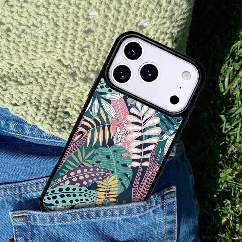 Retro Banana Leaf Plant Phone Case For iPhone 17 AIR 16 Pro Max 15 14 Pro 11 12 13 Shockproof Silicone Cover