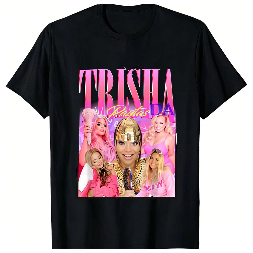 Y2K Glitter Unisex Trisha Paytas T-Shirt Crew Neck Short Sleeve Harajuku Streetwear Fashion Graphic Tee