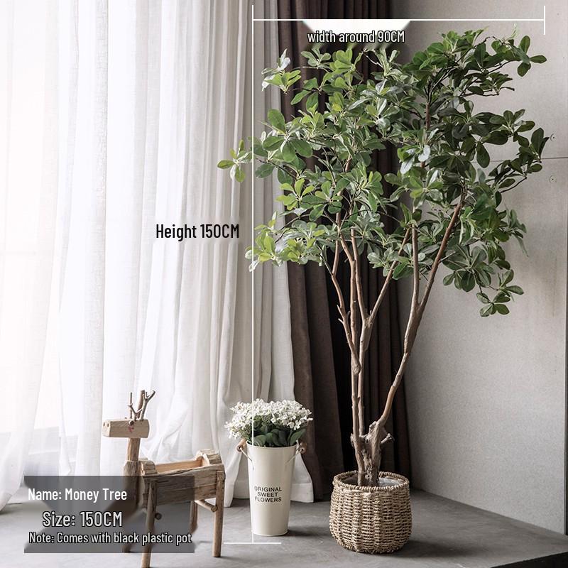 Luxury Fiddle-Leaf Fig Artificial Tree - Large Indoor Potted Plant Decor.