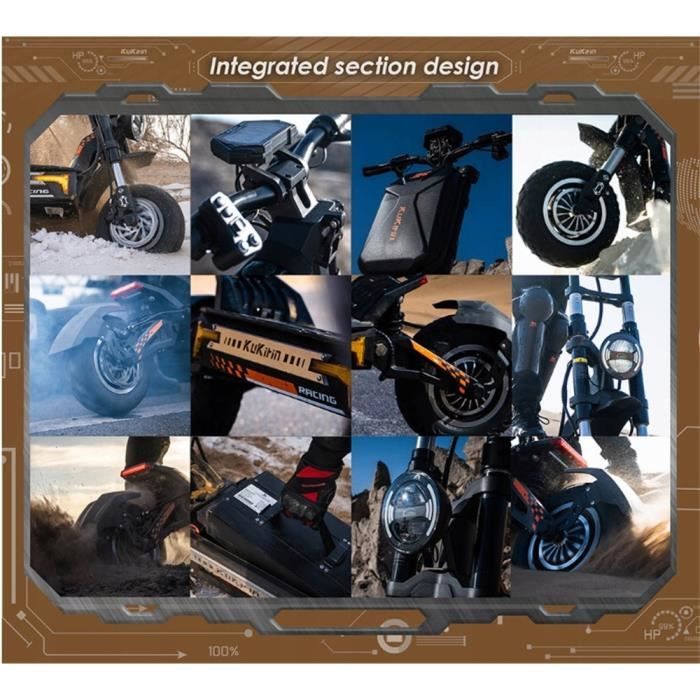 Trotineta elétrica dobrável - KuKirin G4 Max - Motor duplo 3200W - Bateria removível 60V 35.2AH - Autonomia máxima 95KM