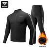 Mens Thermal Fleece Cycling Pants With Padded Seat Mountain Road Bike Winter Outdoor Riding
