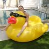 Summer Swimming Circle Inflatable Yellow Duck Mounts Glasses Duck Water Hanging Bed Outdoor Swimming Water Floating Bed Adult