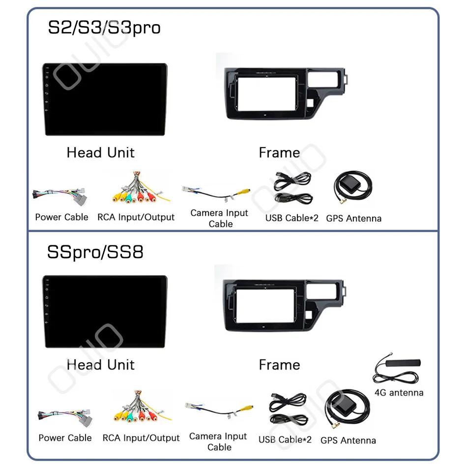 2din Android Car Radio Multimedia Player Carplay Auto GPS Navigation DSP BT For Honda Stepwgn 5 2015 2016 2017 2018-2021