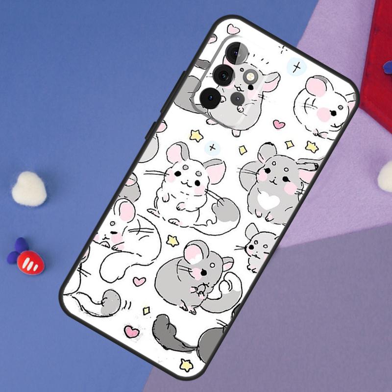 Cute Cartoon Chinchilla Case For Samsung Galaxy A14 A56 A36 A26 A16 A06 A54 A34 A12 A32 A52 A13 A33 A53 A15 A35 A55