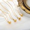 Japan And South Korea Niche Small Water Drop Pendant Necklace Versatile Titanium Steel Necklace Titanium Steel Collarbone Chain Girls Jewelry