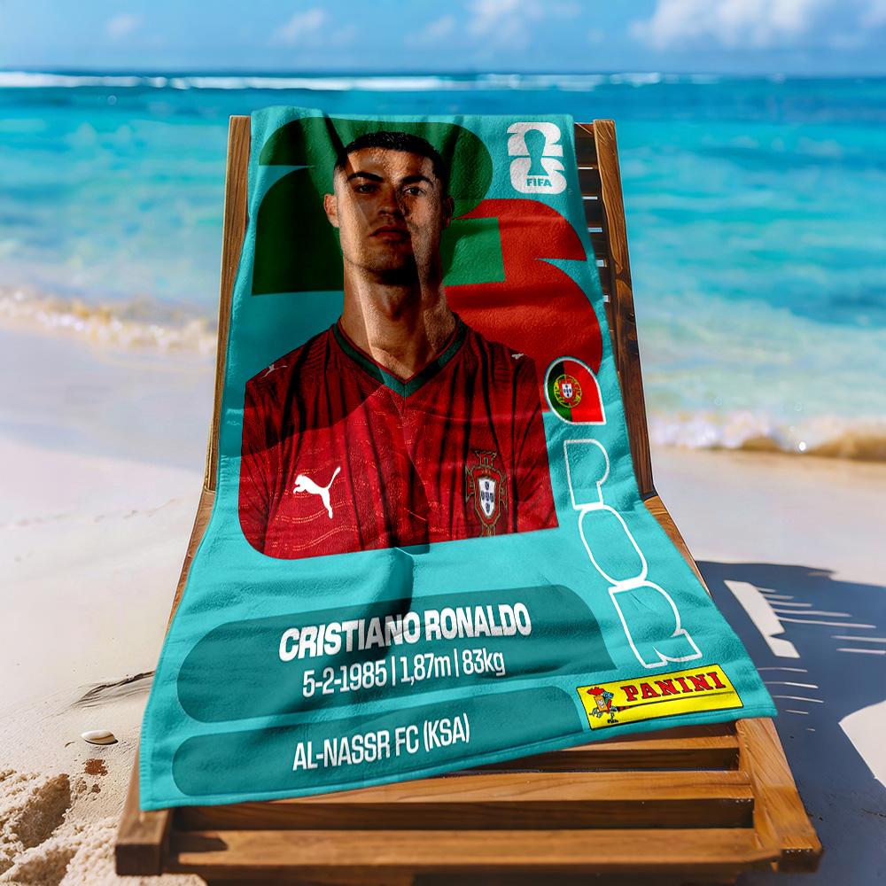 Cristiano Ronaldo Beach Towel Quickdry Soft Microfiber Comfortable Lightweight Suitable For Sports Travel Swimming Yoga Bathroom Beach And Pool